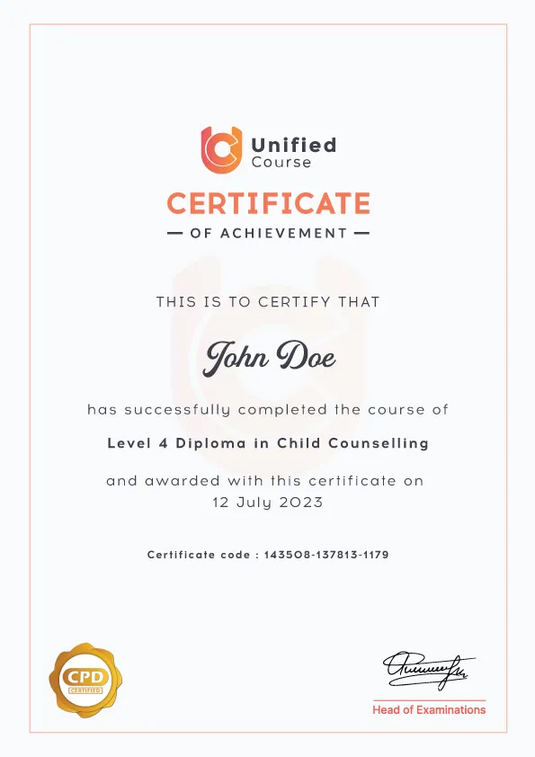 Unified Course Certificate Preview