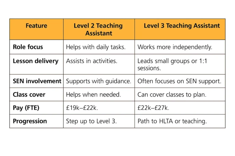 Level 2 vs Level 3 Teaching Assistant