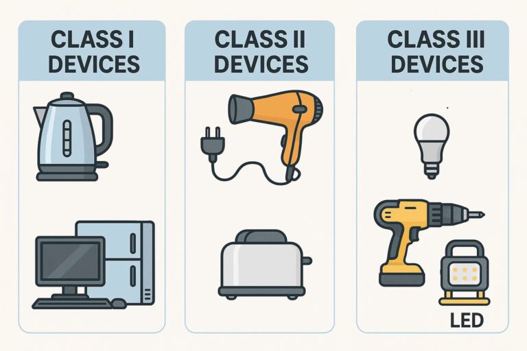 Class I, II, or III in PAT Testing Devices