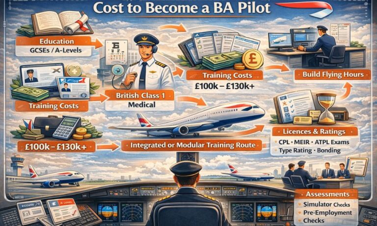 Cost to become a BA Pilot