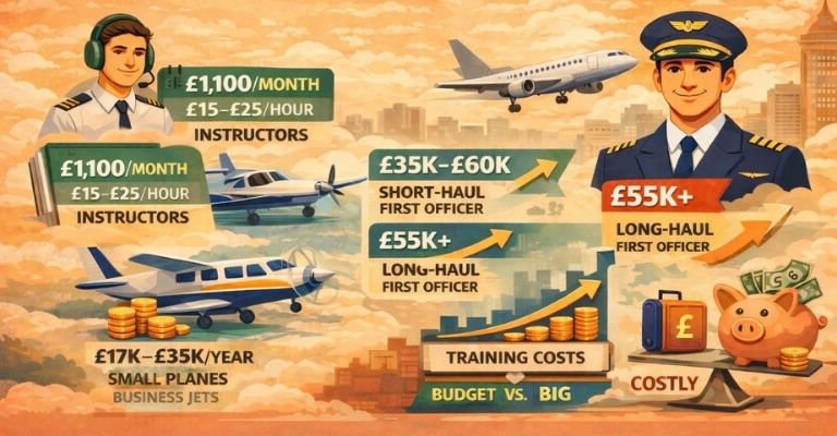 UK Pilot's Salary Structured