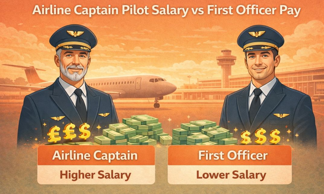 Airline Captain Pilot Salary vs First Officer Pay