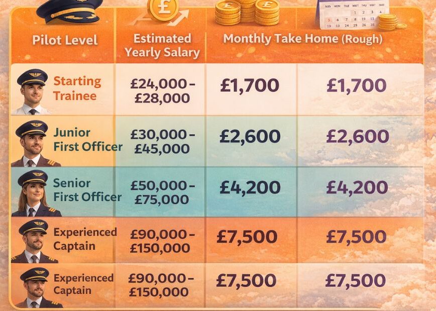 How Much are Airline Pilots Wages in the UK?
