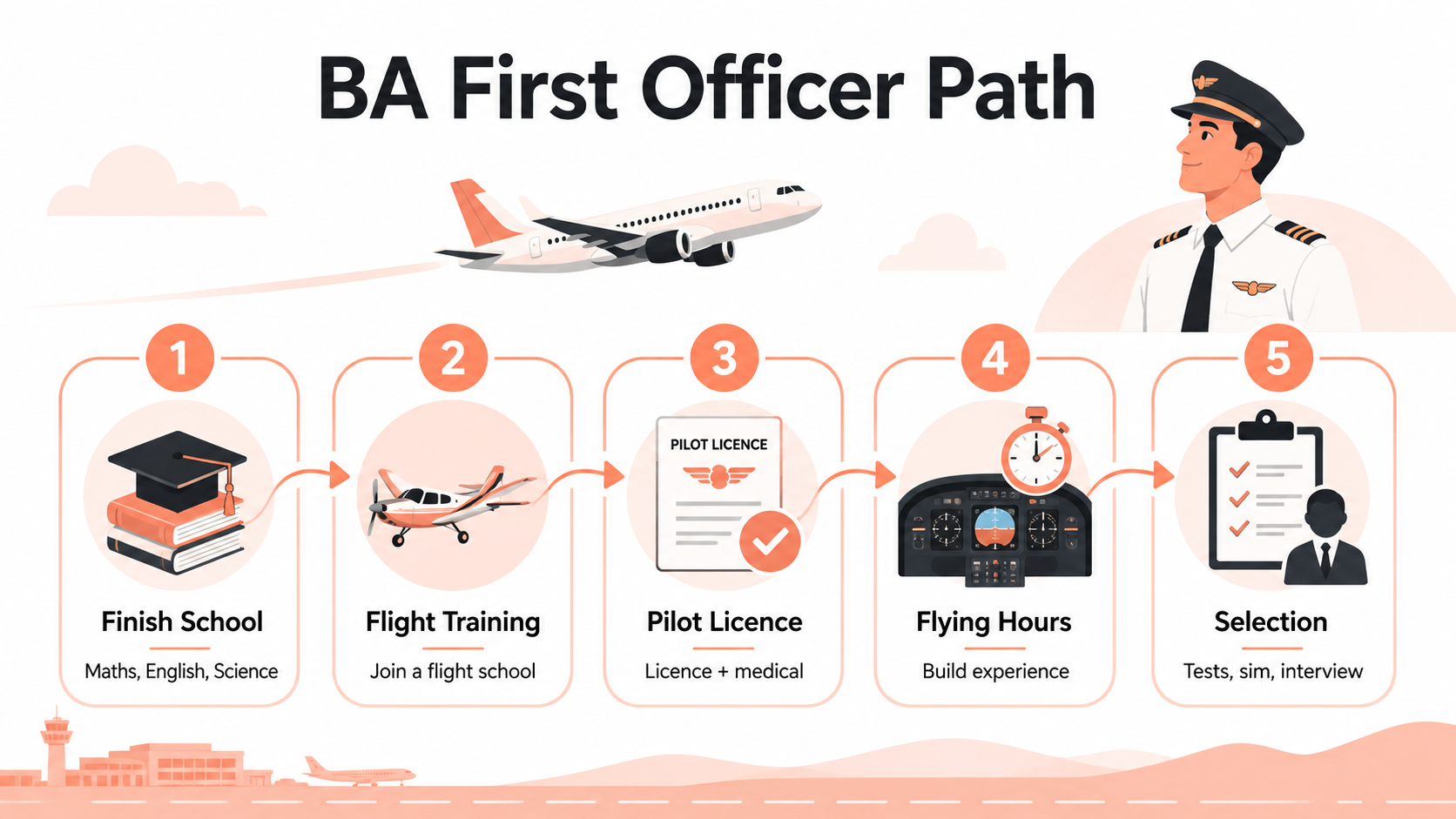 How Can You Become a British Airways First Officer
